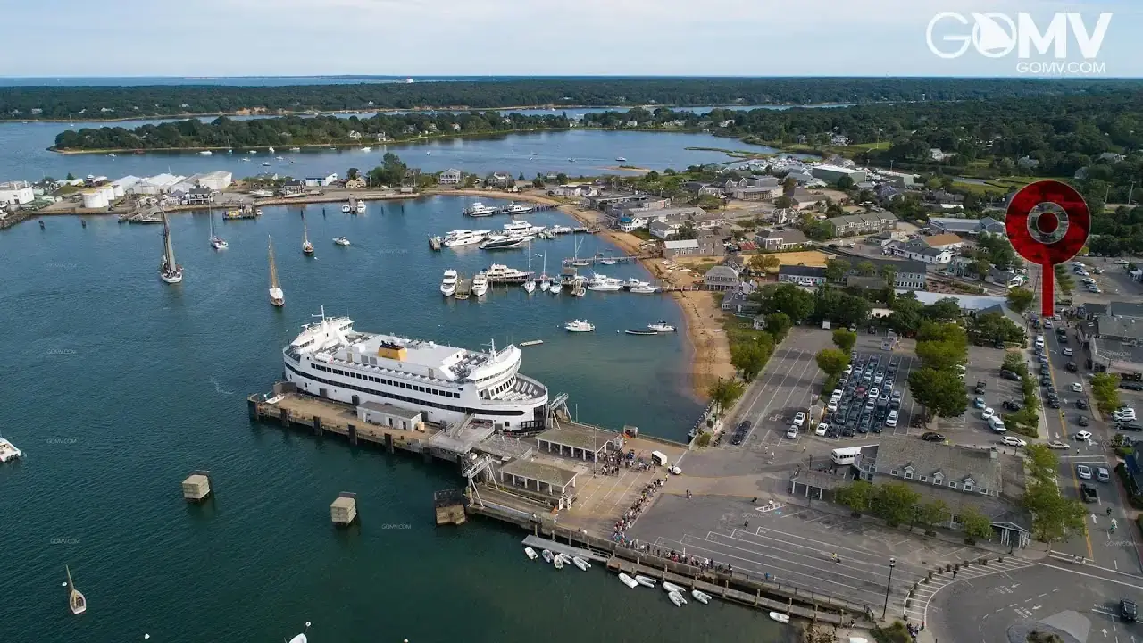 Live view of Vineyard Haven Downtown, Massachusetts
