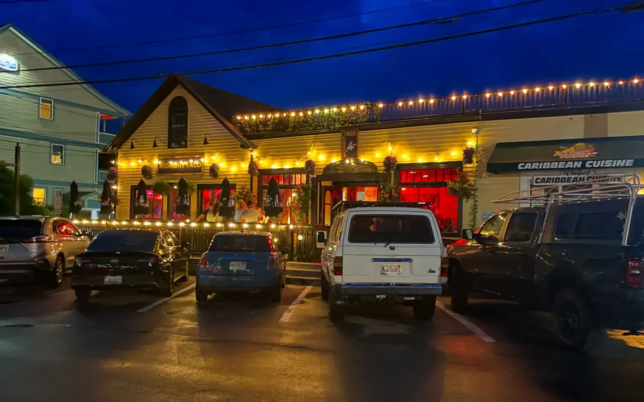 Midnight Taco food truck in Oak Bluffs nightlife scene